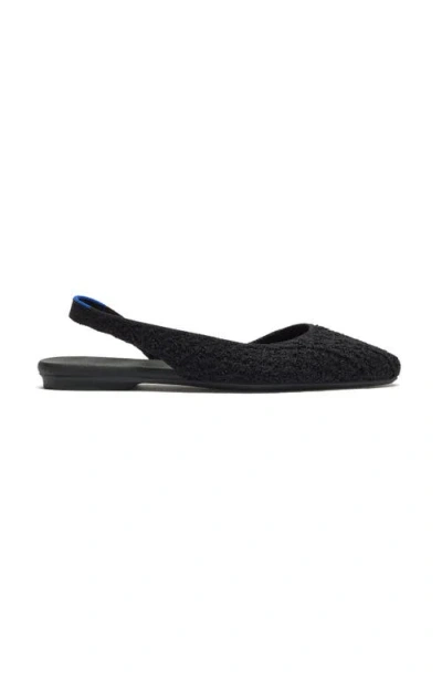 Rothys The Almond Slingback Flats In Black