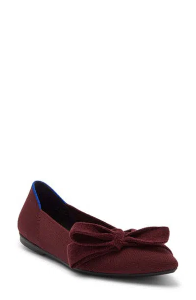 Rothys Rothy's Women's Bow Point Ii Flats In Burgundy