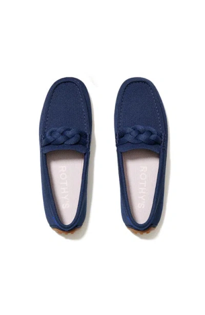 Rothys Rothy's The Braid Driver In Navy Noir