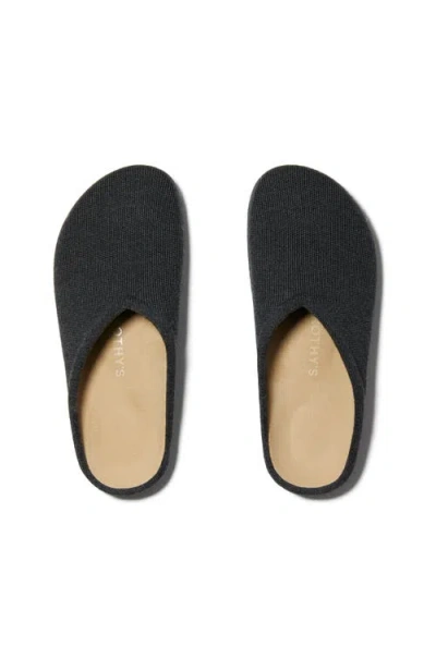Rothys The Casual Clog In Black/neutral In Soft Black