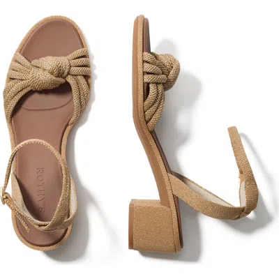 Rothys The Knot Sandal In Brown/metallic In Golden Sun