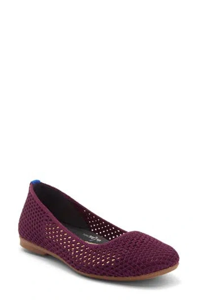 Rothys Rothy's The Max Square Flat In Plum Mesh
