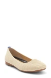 Rothys Rothy's The Max Square Flat In Sandstone Micro Check