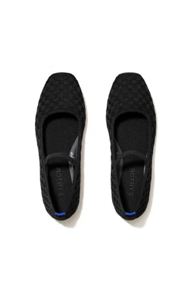 Rothys The Max Square Mary Jane In Black In Night Song