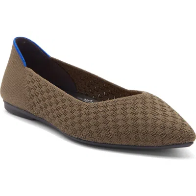 Rothys Rothy's The Point Ii Pointed Toe Flat In Safari Basketweave