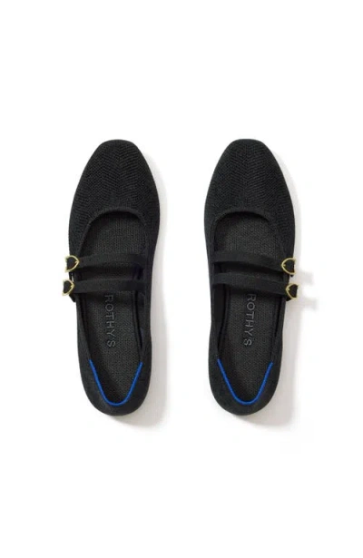Rothys The Double Buckle Mary Jane Flats In Black