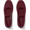 Rothys The Revelvet Max Square Mary Jane In Red In Burgundy