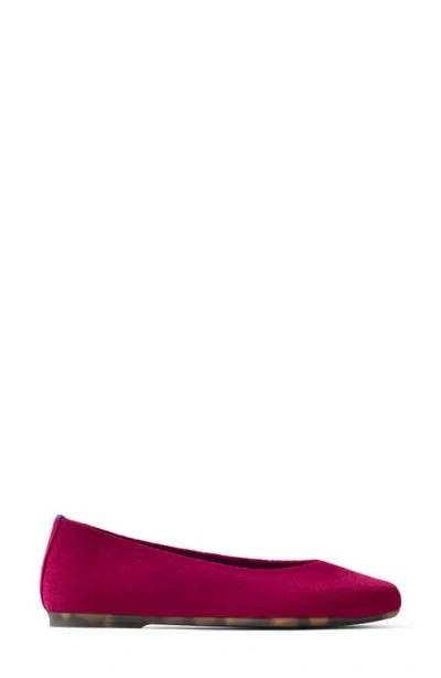 Rothys Rothy's The Revelvet Max Square Toe Ballet Flat In Revelvet Mulberry
