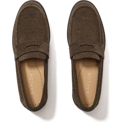 Rothys Rothy's The Revelvet Penny Loafer In Brown