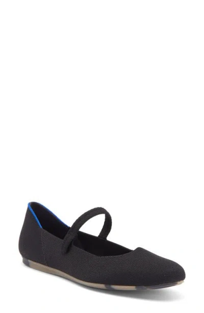 Rothys The Square Mary Jane Flats In Black