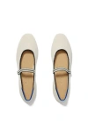Rothys The Square Mary Jane In White/neutral In Gardenia