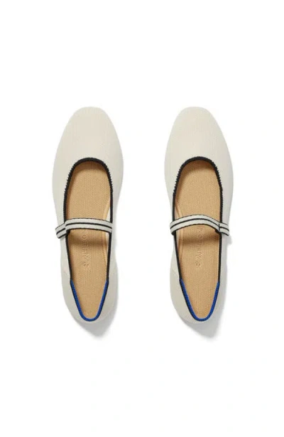 Rothys The Square Mary Jane In White/neutral In Gardenia
