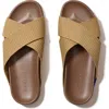 Rothys The Weekend Slide In Brown/metallic In Golden Sun