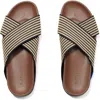 Rothys The Weekend Slide In Brown In Toffee Stripe