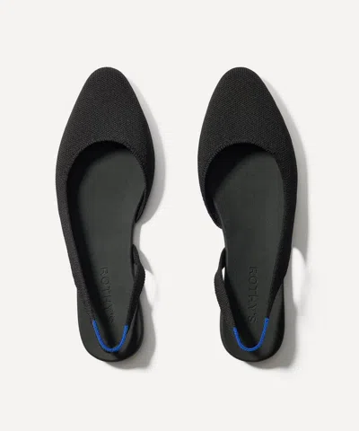 Rothys Rothy's Women's Almond Slingback Flats In Black