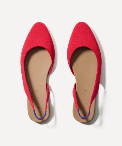 Rothys Rothy's Women's Almond Slingback Flats In Red