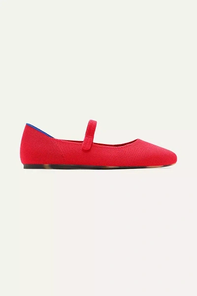 Rothys Square Mary Jane Flats In Red
