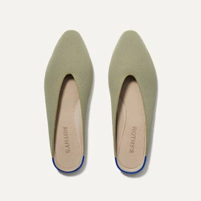 Rothys The Almond Demi In Green In Cedar