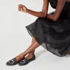 Rothys The Almond Loafer In Black/metallic