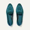 Rothys The Almond Loafer In Blue In Dark Jade