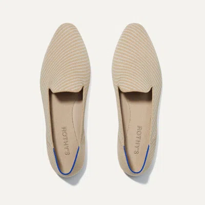Rothys The Almond Loafer In Brown/neutral In Chai Twill