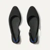 Rothys The Almond Slingback In Black/neutral