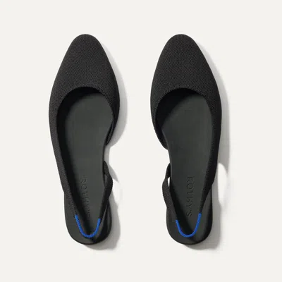Rothys The Almond Slingback In Black/neutral
