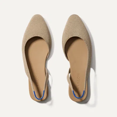 Rothys The Almond Slingback In Brown/neutral/metallic In Prosecco