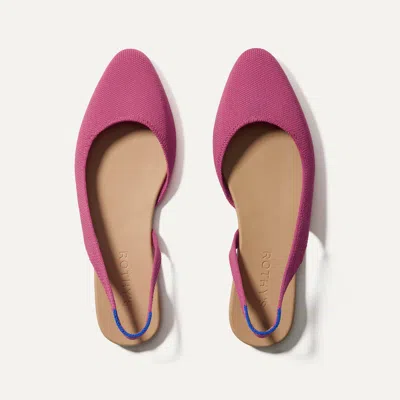 Rothys The Almond Slingback In Pink In Hibiscus