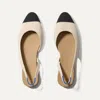 Rothys The Almond Slingback In White In Conch Captoe