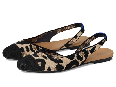 Rothys The Almond Slingback In Animal Print
