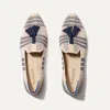 Rothys The Almond Tassel Loafer In White In Spring Plaid
