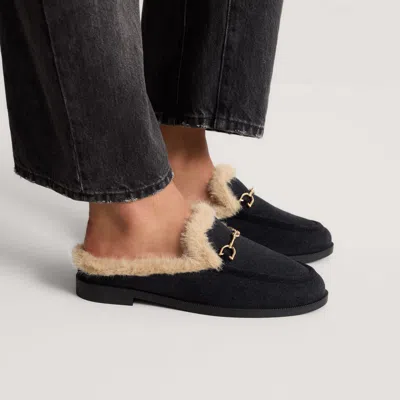 Rothys The Aprs Loafer Mule In Revelvet Black