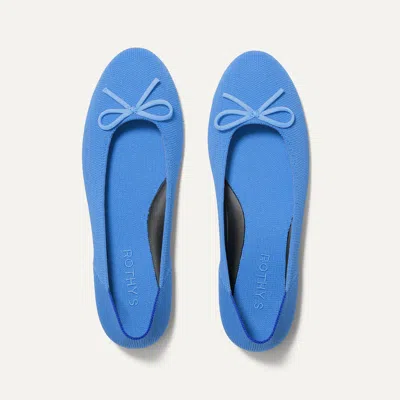 Rothys The Ballet Flat In Blue In Cerulean