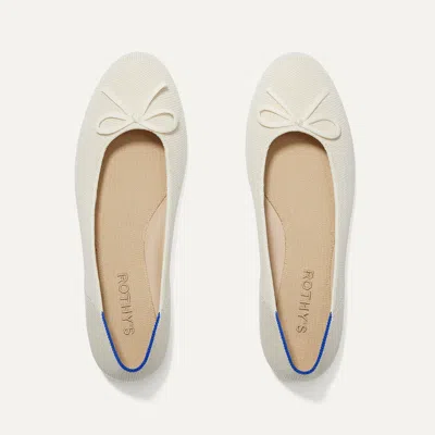 Rothys The Ballet Flat In White/neutral In Gardenia