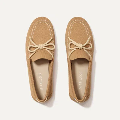 Rothys The Boat Shoe In Brown/neutral In Driftwood