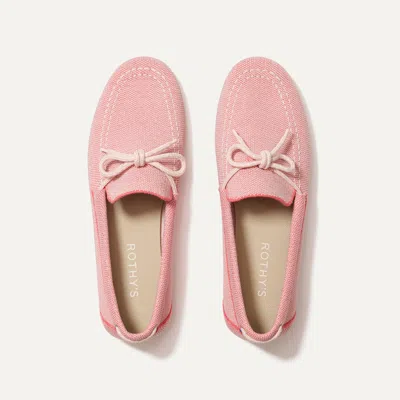 Rothys The Boat Shoe In Pink In Sunbaked Pink