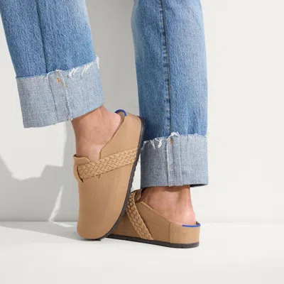 Rothys The Braid Clog In Brown/neutral In Orange
