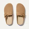 Rothys The Buckle Clog In Brown/neutral In Wren Boucl