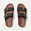 Rothys The Buckle Slide In Black/neutral In Black
