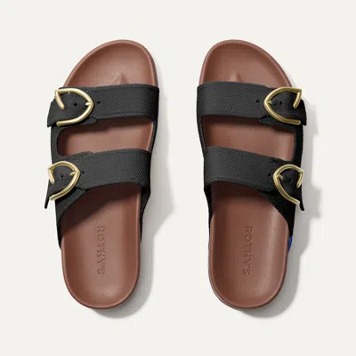 ROTHYS THE BUCKLE SLIDE IN BLACK/NEUTRAL