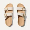 Rothys The Buckle Slide In White/neutral In Sea Salt