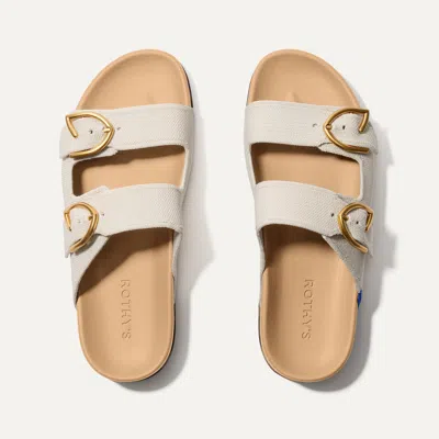 ROTHYS THE BUCKLE SLIDE IN WHITE/NEUTRAL