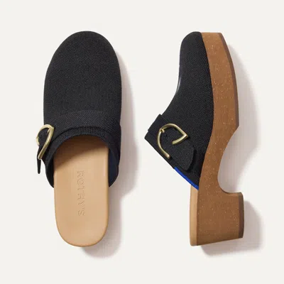 Rothys The Classic Clog In Black/neutral
