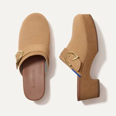 Rothys The Classic Clog In Brown/neutral In Butternut