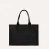 Rothys The Classic Tote In Black/neutral In Black Sand