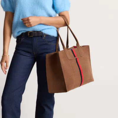 Rothys The Classic Tote In Revelvet Cinnamon Stripe