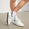 Rothys The Court Sneaker In White/green In White