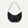 Rothys The Crescent Bag In Black/neutral In Black