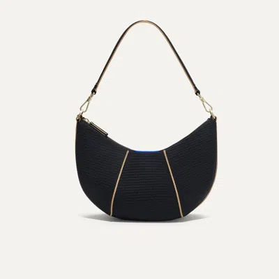Rothys The Crescent Bag In Black/neutral